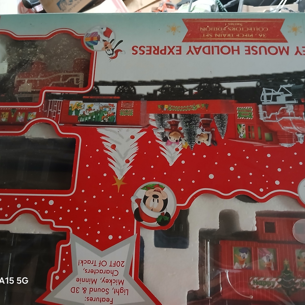 Disney Mickey Mouse Red Holiday Train Set